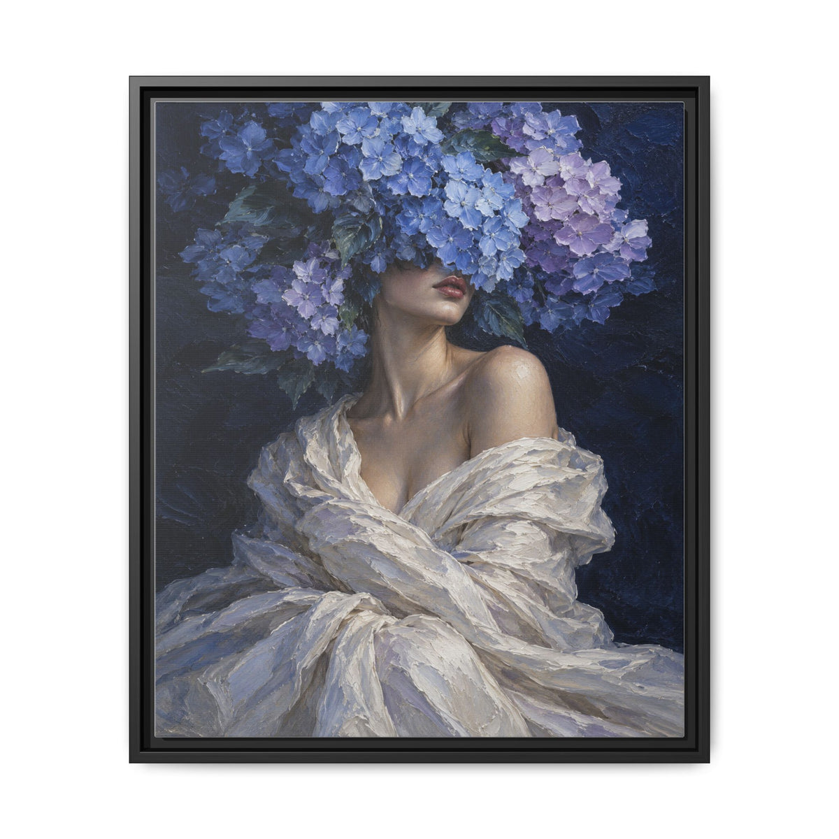 Hydrangea Blue · Framed Canvas