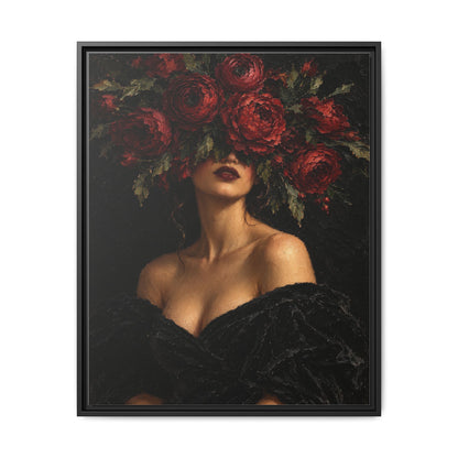 Crimson Reverie · Framed Canvas