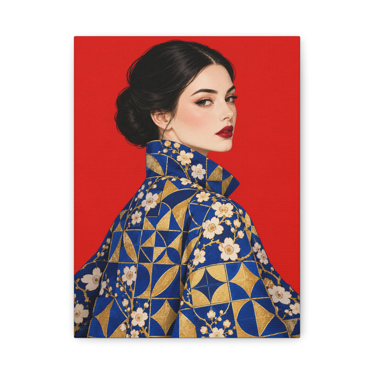 Vermilion Sunday · Frameless Canvas