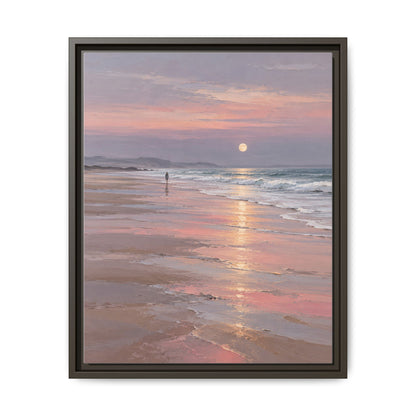 Silver Moon Tide · Framed Canvas