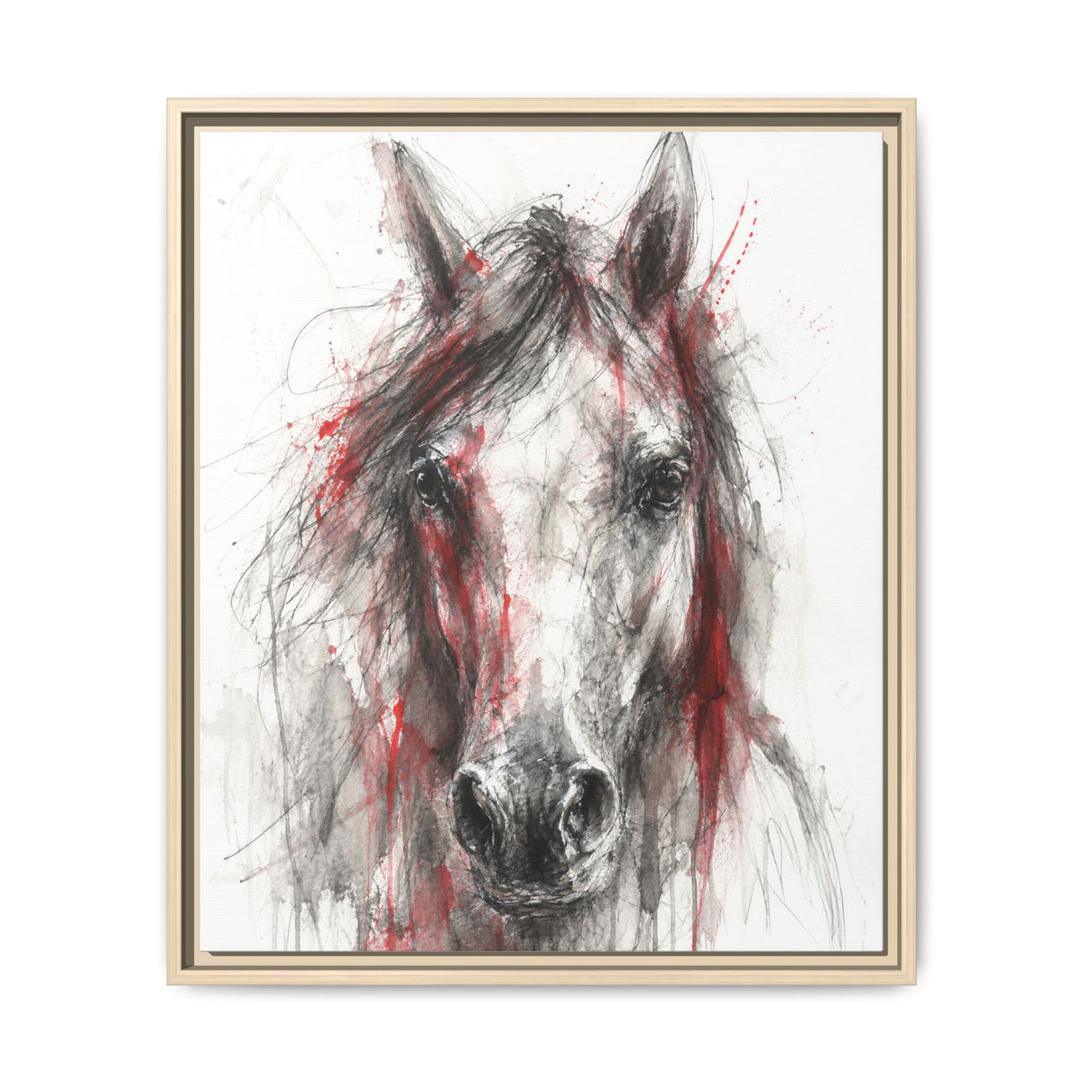 Scarlet Equus · Framed Canvas