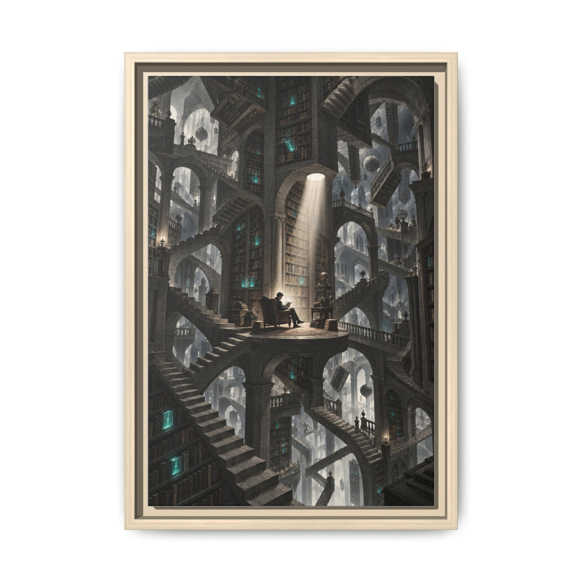 Bibliotheca Infinita · Framed Canvas