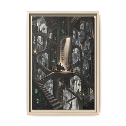 Bibliotheca Infinita · Framed Canvas