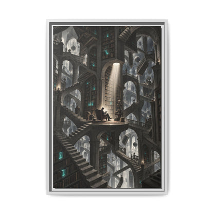 Bibliotheca Infinita · Framed Canvas