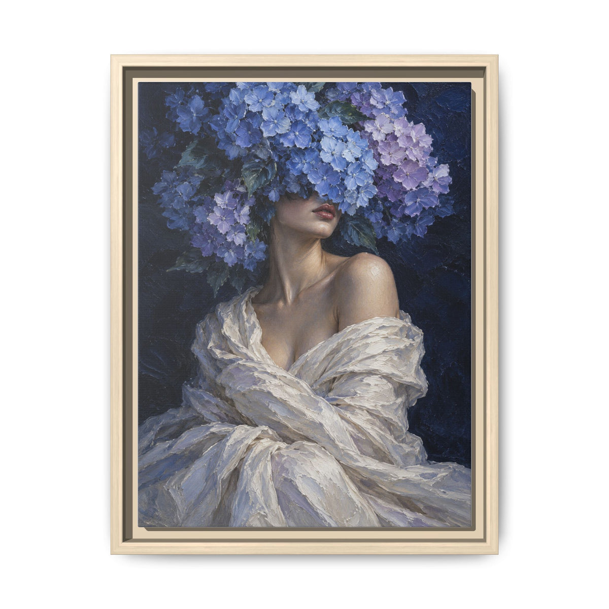 Hydrangea Blue · Framed Canvas