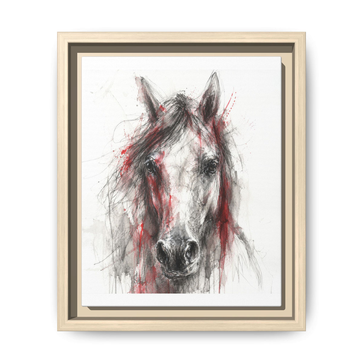 Scarlet Equus · Framed Canvas