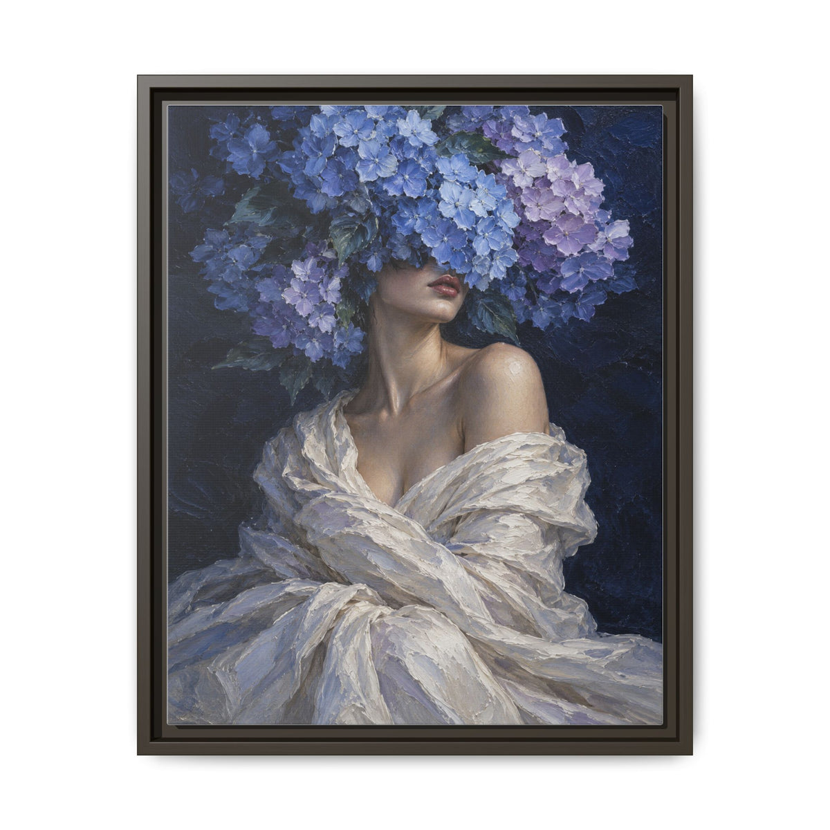 Hydrangea Blue · Framed Canvas