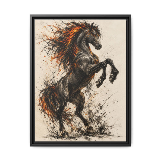 Equus Ignis · Framed Canvas