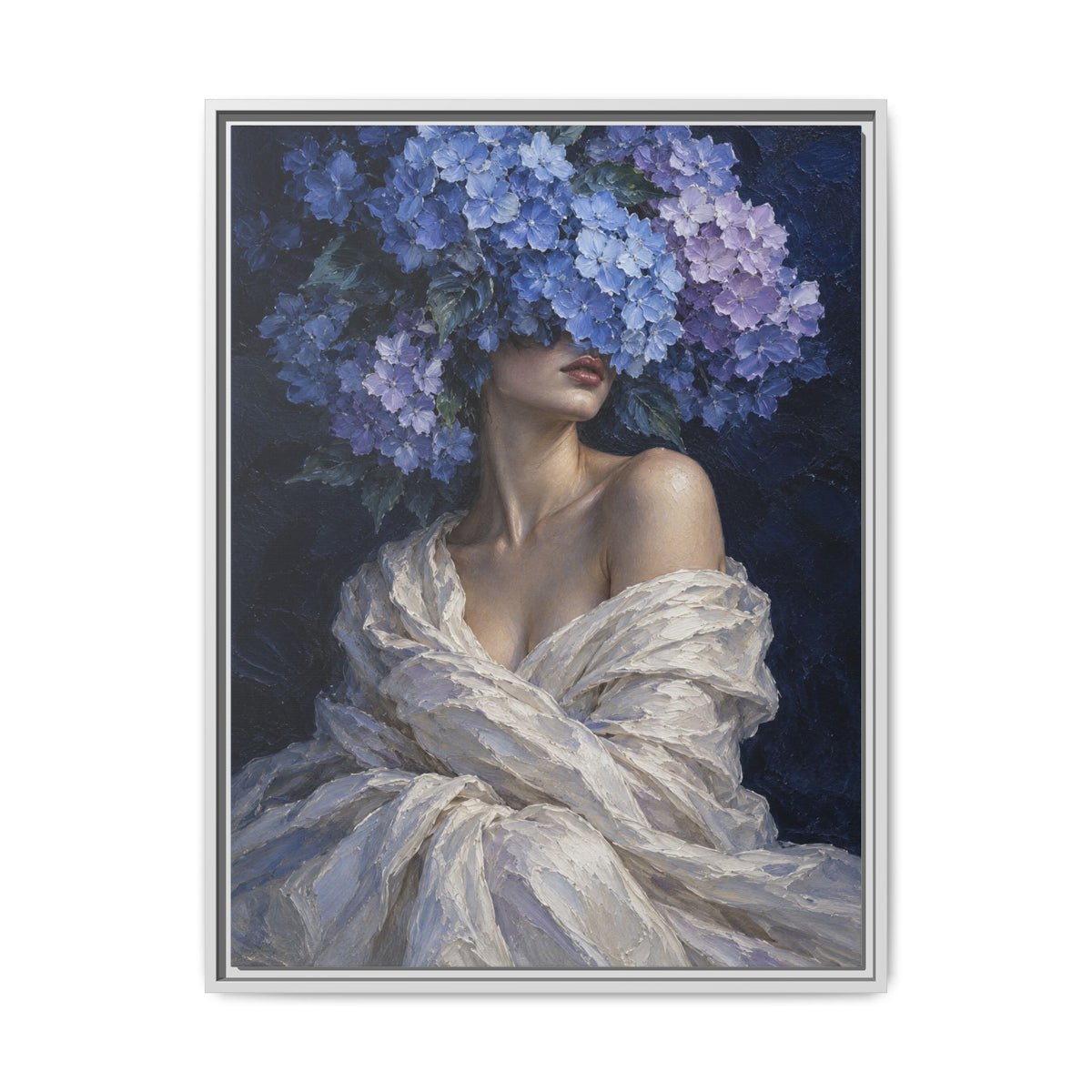 Hydrangea Blue · Framed Canvas