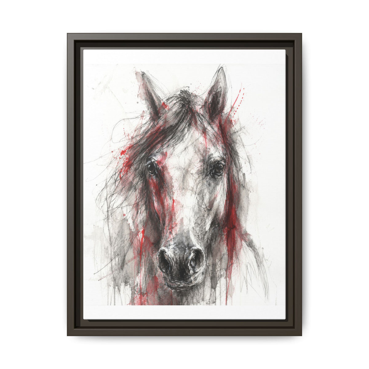 Scarlet Equus · Framed Canvas