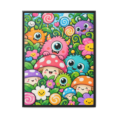 Monster Garden · Framed Canvas