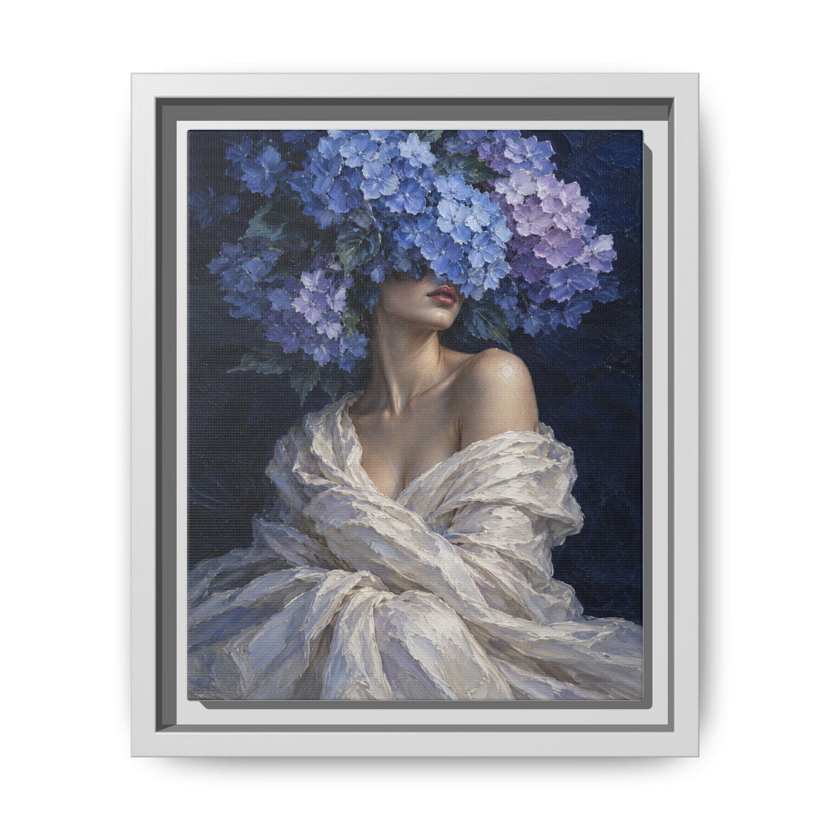 Hydrangea Blue · Framed Canvas