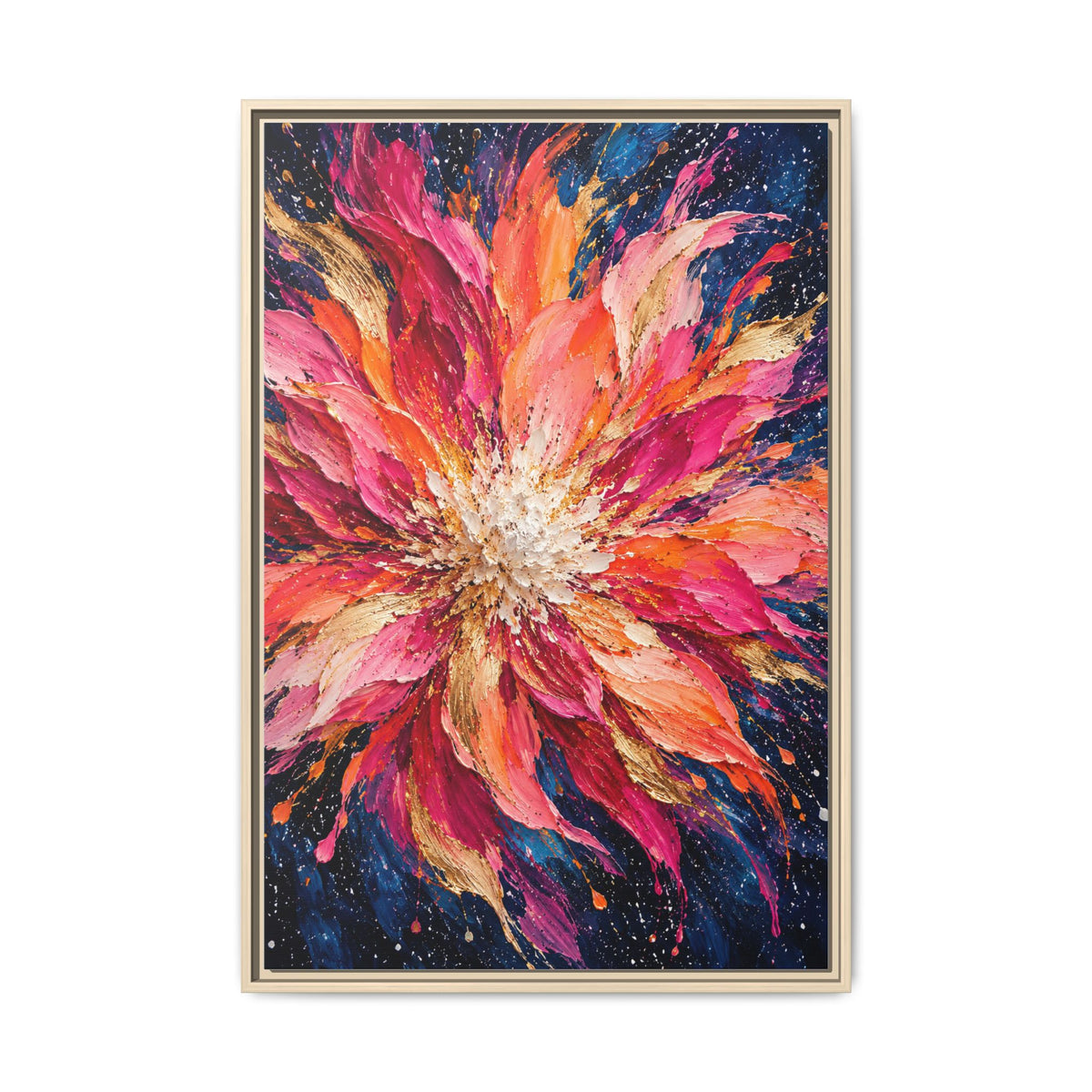 Supernova Bloom · Framed Canvas