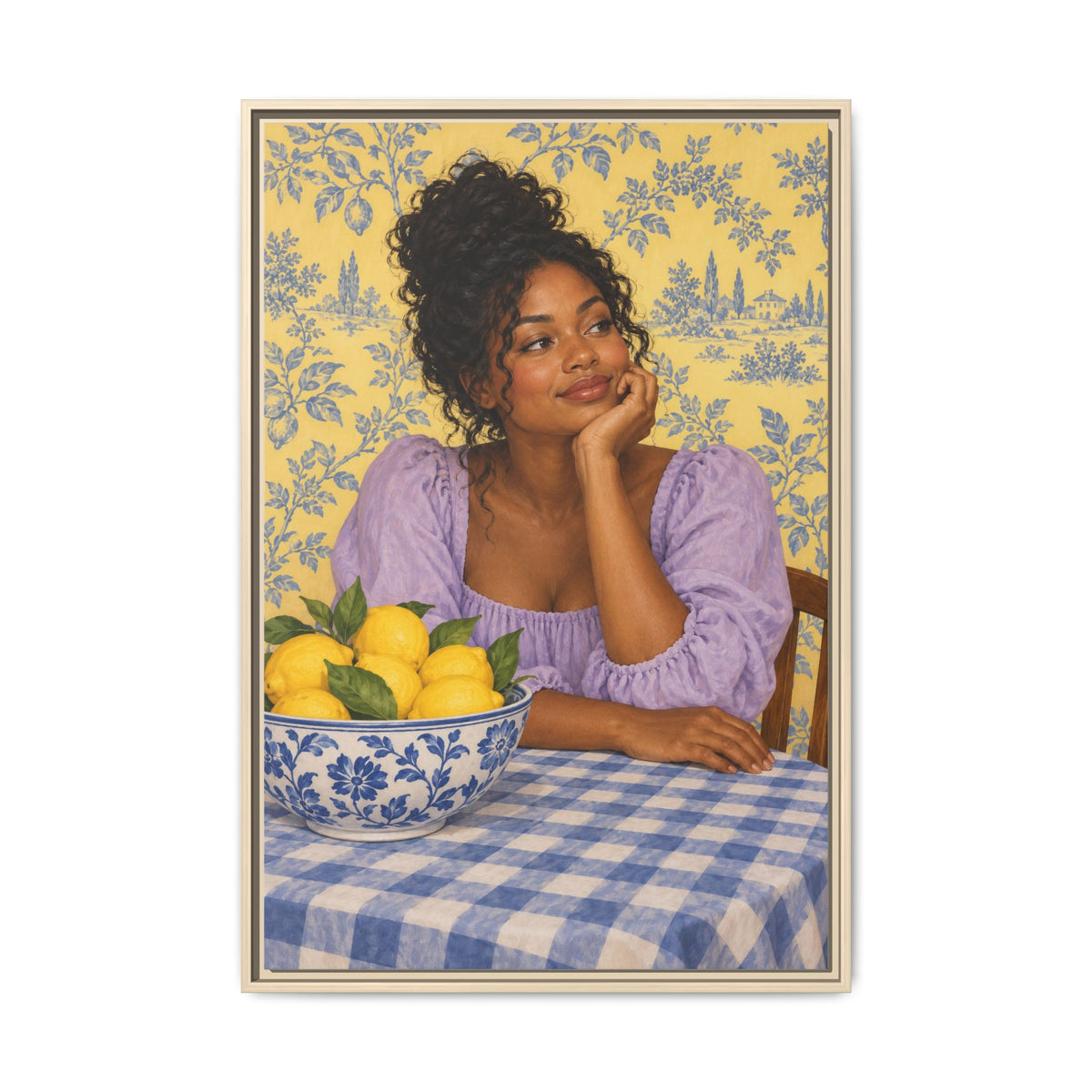 Lemons on the Table · Framed Canvas