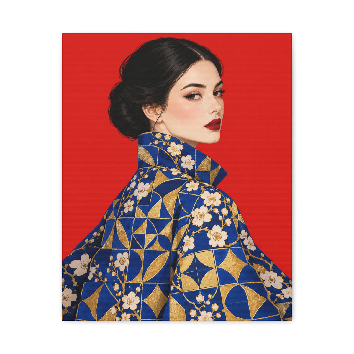 Vermilion Sunday · Frameless Canvas