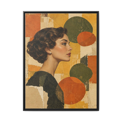 Saffron Thought · Framed Canvas