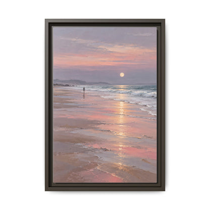 Silver Moon Tide · Framed Canvas