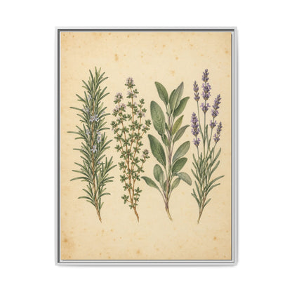Herb Garden Study · Framed Canvas