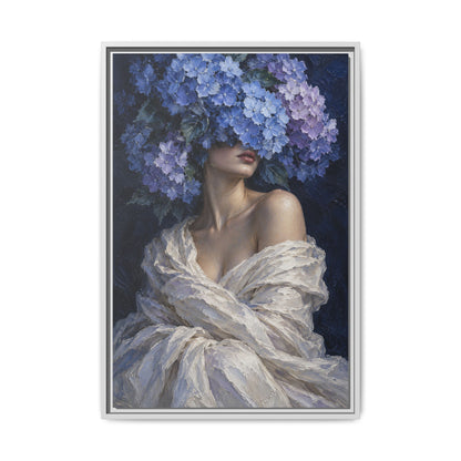 Hydrangea Blue · Framed Canvas