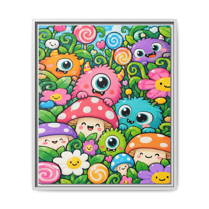 Monster Garden · Framed Canvas