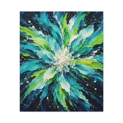 Lagoon Bloom · Frameless Canvas