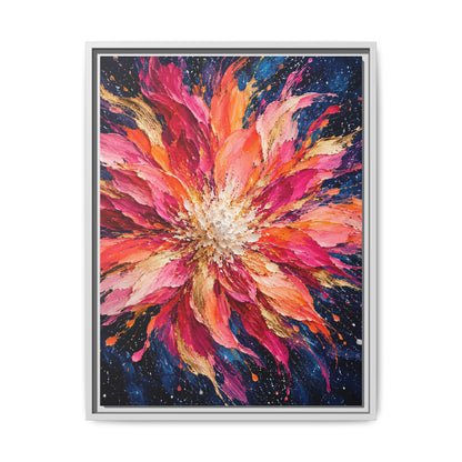 Supernova Bloom · Framed Canvas