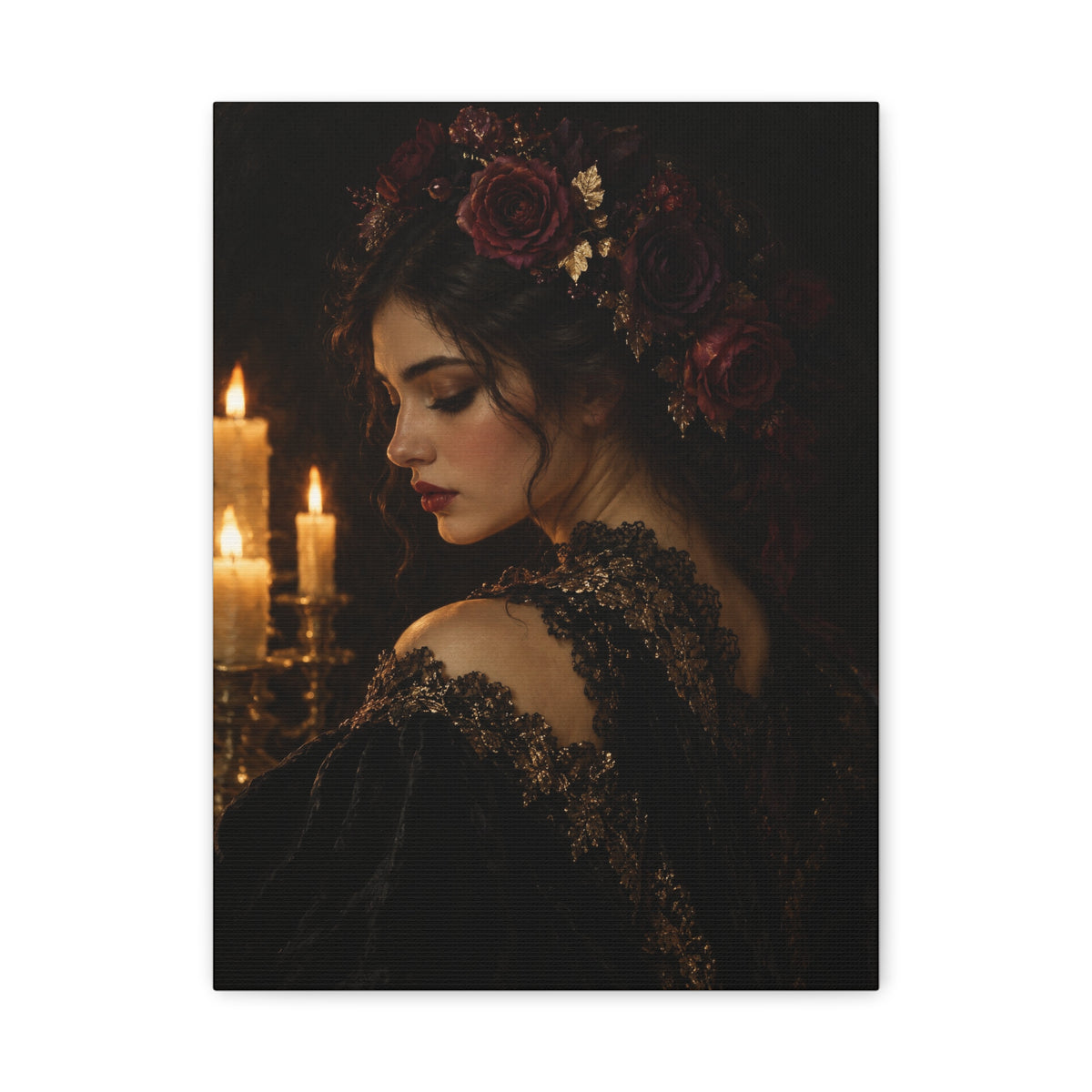 Rosa Notturna · Frameless Canvas