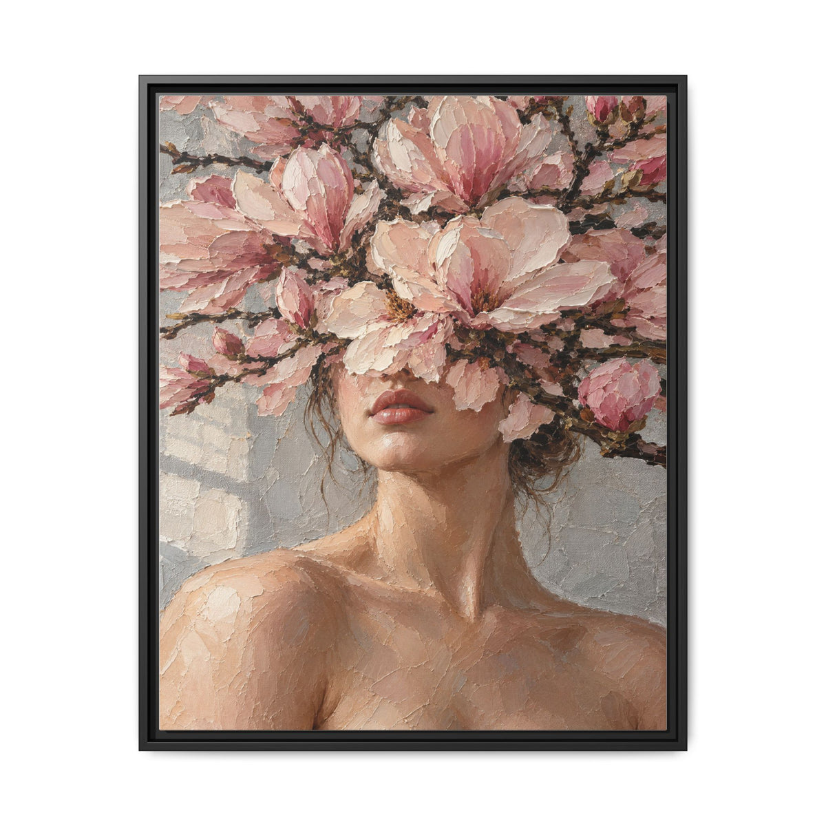 Magnolia Silence · Framed Canvas