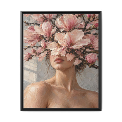 Magnolia Silence · Framed Canvas