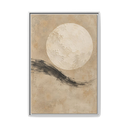 Linen Moon · Framed Canvas
