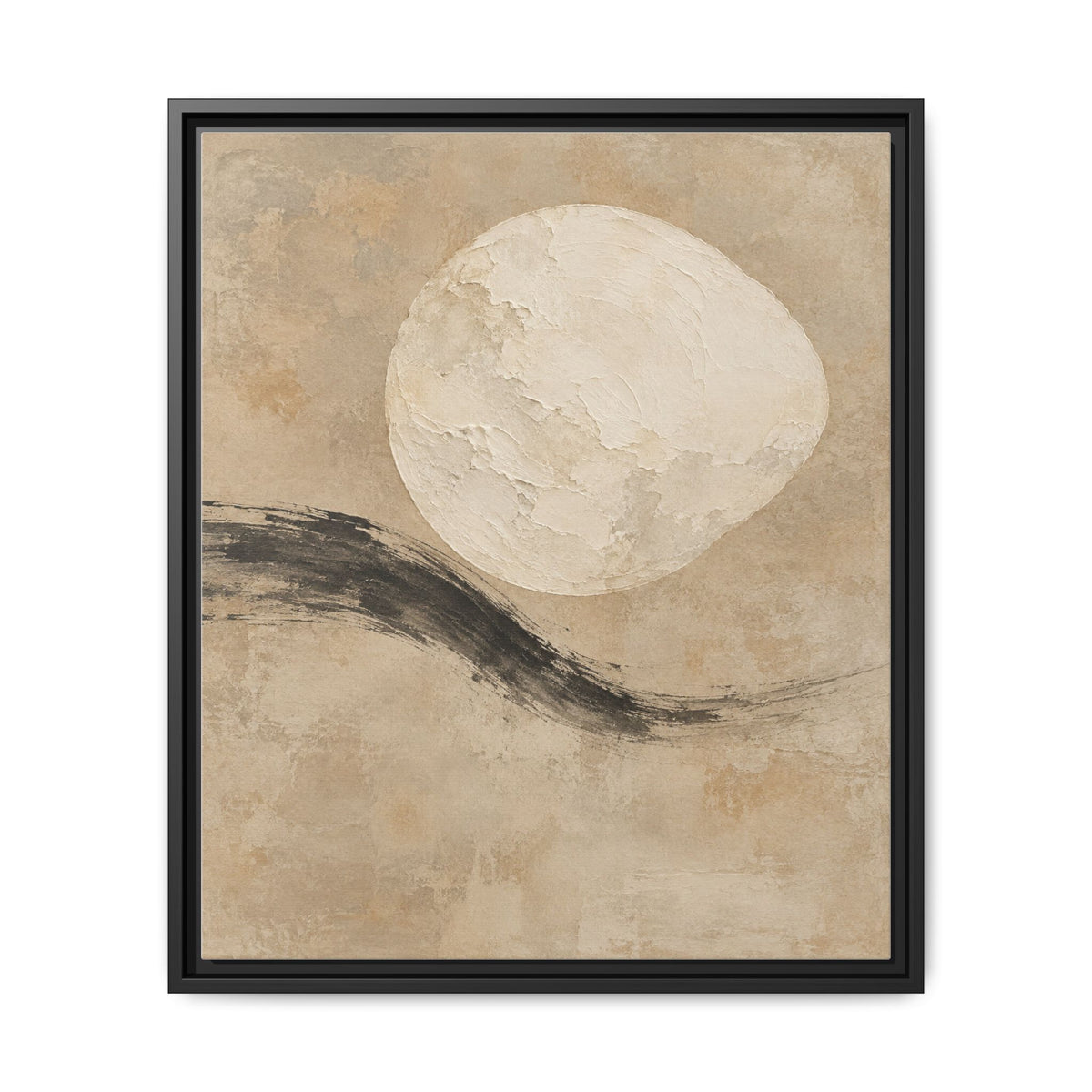 Linen Moon · Framed Canvas
