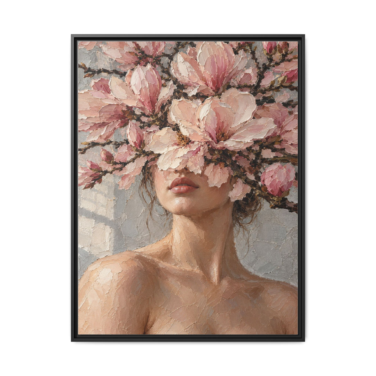 Magnolia Silence · Framed Canvas