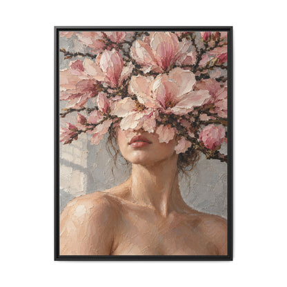 Magnolia Silence · Framed Canvas