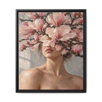 Magnolia Silence · Framed Canvas