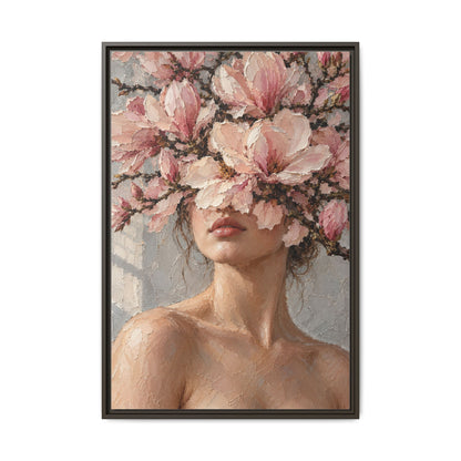 Magnolia Silence · Framed Canvas