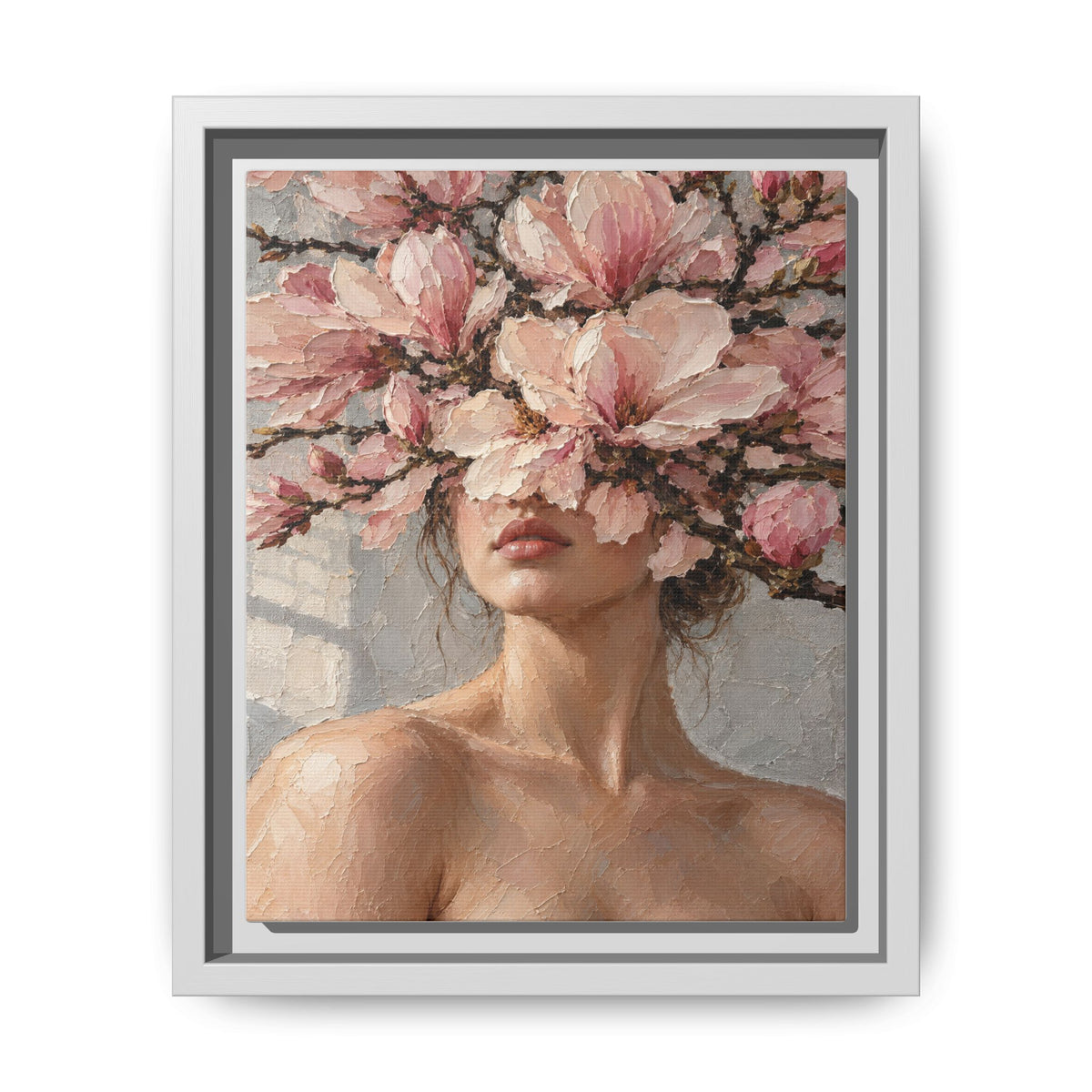 Magnolia Silence · Framed Canvas