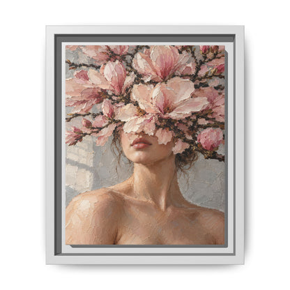 Magnolia Silence · Framed Canvas