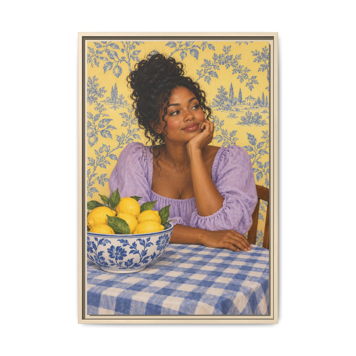 Lemons on the Table · Framed Canvas