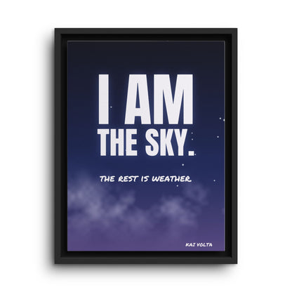 I Am the Sky · Framed Canvas