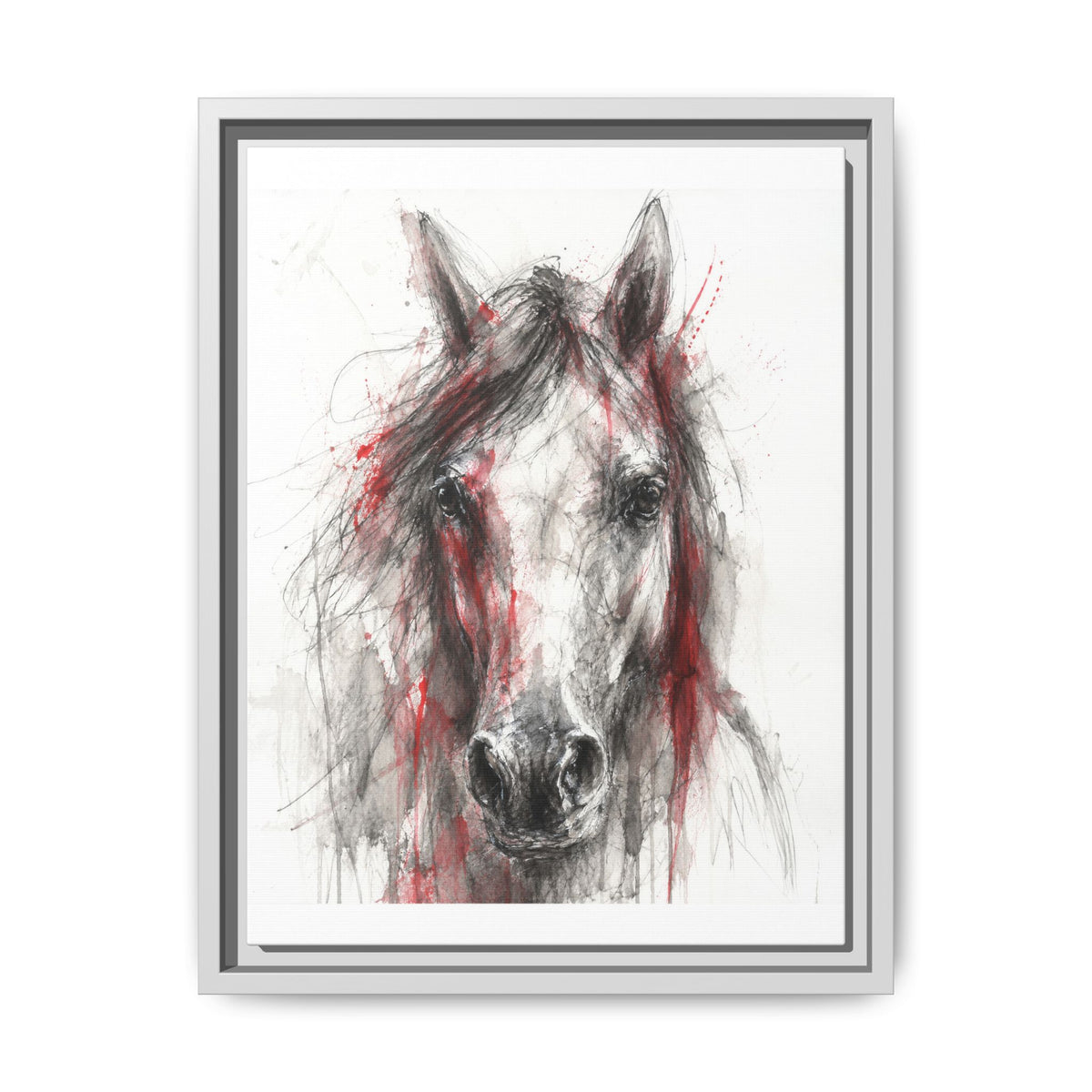 Scarlet Equus · Framed Canvas
