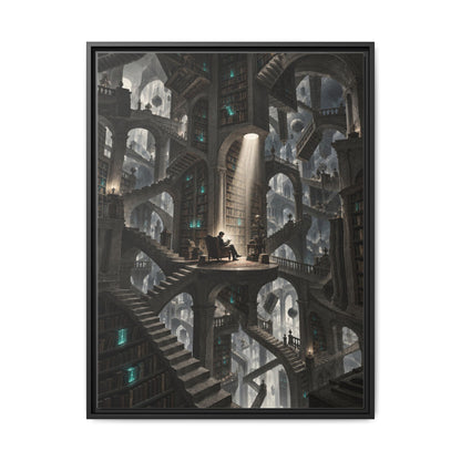 Bibliotheca Infinita · Framed Canvas