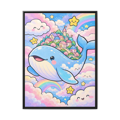 Sweet Dreams Whale · Framed Canvas