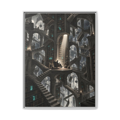 Bibliotheca Infinita · Framed Canvas