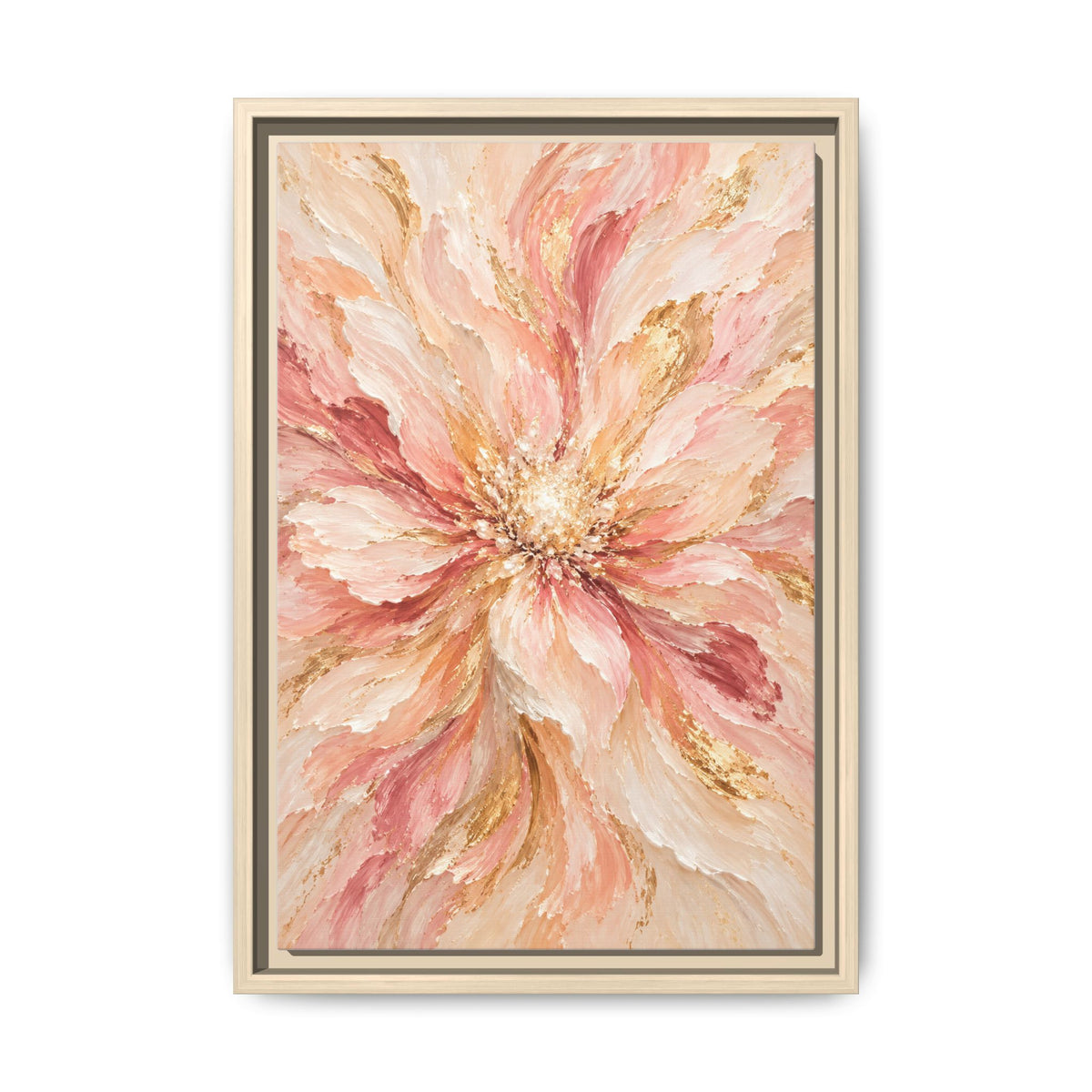 Blush Bloom · Framed Canvas