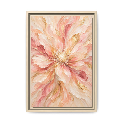 Blush Bloom · Framed Canvas