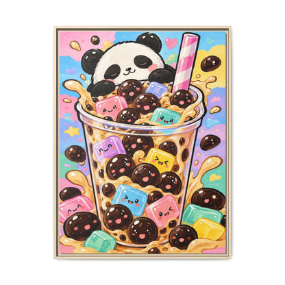Bubble Tea Buddies · Framed Canvas