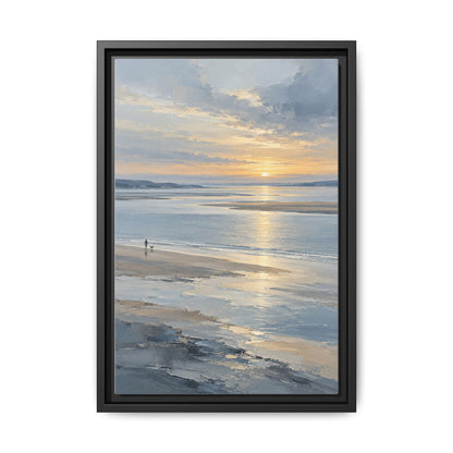 Silver Estuary · Framed Canvas