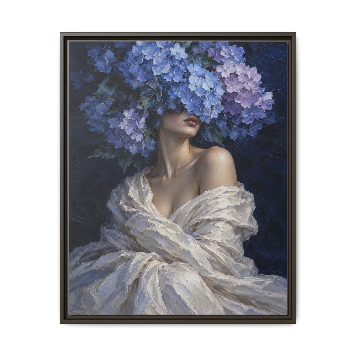 Hydrangea Blue · Framed Canvas