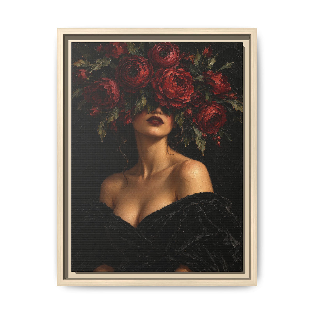 Crimson Reverie · Framed Canvas