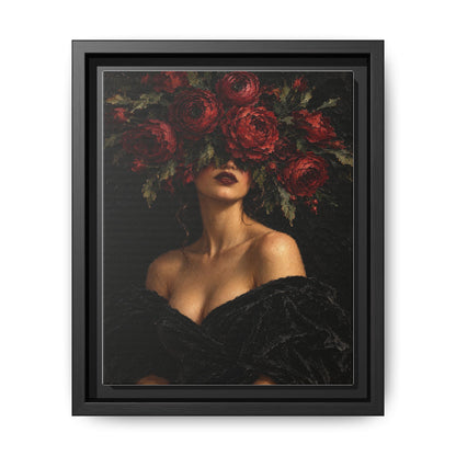 Crimson Reverie · Framed Canvas